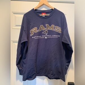 Vintage St. Louis Rams Shirt Mens XL Long Sleeve Blue
